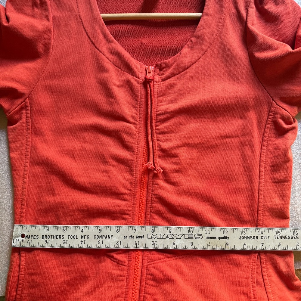 Prairie Underground Red-orange Zip-Up 3/4 sleeve - Picture 4 of 10